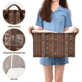 thumbnail image 5 of Yayeee Foldable Storage Basket for Shelves Waterproof Cloth Bins with Handles, Brown Tribal Pattern, 5 of 7
