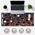 thumbnail image 2 of Desk Pad Anime Black Pom Poms Gaming Mouse Pad Large Star Designs Desk Office Decor Exclusive Beautiful Girls Mouse Pad for Women Desktop with Stitched Edges Non-Slip Computer Mat 31.5x11.8In, 2 of 3