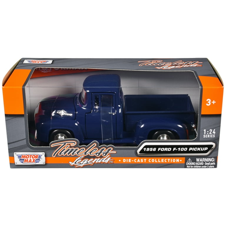 1956 Ford F-100 Pickup Truck Blue 1/24 Diecast Model Car by