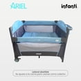 thumbnail image 4 of INFANTI | Corral para Bebe | Cuna para Bebe | Colecho para Bebe ARIEL | Glow in The Dark | Cambiador para Bebe Desmontable con Arn&eacute;s de Seguridad | Cunas Bebes Recien Nacidos hasta 15kg | A, 4 of 8