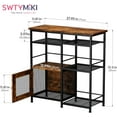thumbnail image 2 of Coffee Bar Cabinet Station - Farmhouse Small Coffee Stand Station with Doors, Rustic Storage Organizer for Kitchen, Buffet Sideboard Cabinet Table for Home, Office, Corner, Bar, Espresso, 2 of 8