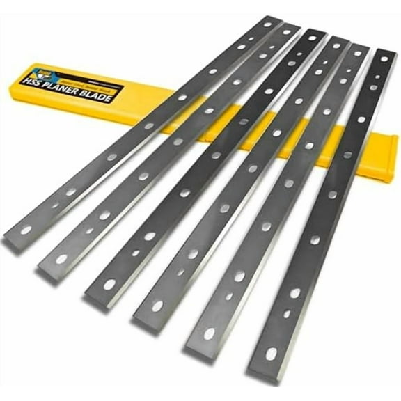 DW734 Planer Blades Knives for DeWalt DW734 7342 Thickness Planers with 12.5 inch HSS Replacement Heat Treated Double edge 2 Set (6 pcs)