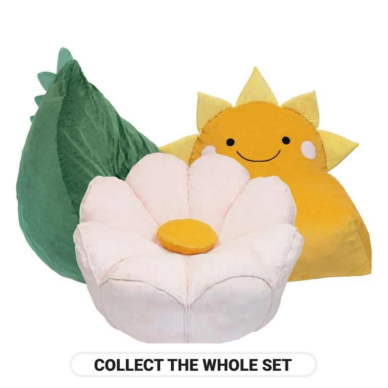 Mainstays Kids' Compressed Foam Chair – Pink Daisy Edition