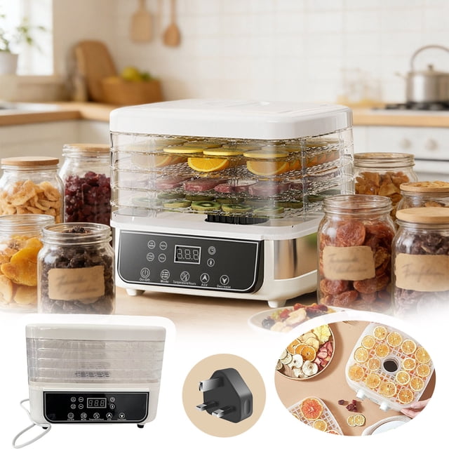 BotaniNest Household Dryer Layer Fruit Dryer Adjustable Temperature Meat Dryer Candy Dryer With 1 72 Hour Digital Timer And Temperature Control UK Standard
