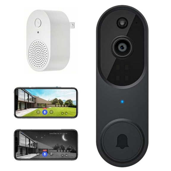 1080P Video Doorbell Camera, AI Human & Motion Detection, 2-Way Audio, Night Vision, 2.4G WiFi Only, Indoor/Outdoor, Cloud Storage Sold Separately