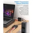thumbnail image 5 of Extensor de Audio Analógico de 3,5 mm Compatible para Extensión de Señal Máxima de 1640 Pies, Puertos de Cable CAT Duales para Teléfono/MP3/Reproductor de Blu-Ray, 5 of 5