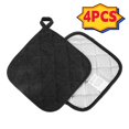 thumbnail image 6 of Monebena 4Pcs Cotton Potholders Kitchen Everyday Basic Terry Pot Holder Heat Resistant Large Coaster Hot Pads Kit Trivets Set for Cooking and Baking Set M01, 6 of 19