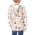 thumbnail image 4 of chaqlin Christmas Tree Zip up Hoodies for Girls Boys Trendy Y2K Hooded Sweatshirt Deer Print Long Sleeve Hoodie Jacket Kids Pullover Top with Pocket, 4 of 7