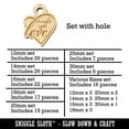 thumbnail image 2 of Made with Love in Heart Wood Mini Charms Shapes DIY Craft Jewelry - With Hole - 14mm (26pcs), 2 of 7