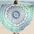 thumbnail image 3 of serony Fader Color Round Tippet Tablecloth Summer Beach Towel Round Yoga Mat, 3 of 7