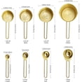 thumbnail image 2 of Gold Measuring Cups and Spoons Set of 8 pcs, Stainless Steel Measuring Cups and Spoons Set, 2 of 5