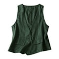 thumbnail image 4 of Breezora Women's Outerwear Vest Sleeveless V Neck Vintage Retro Lightweight Summer Casual Open Front, 4 of 4