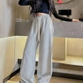 thumbnail image 2 of Otqutp Baggy Sweatpants for Teen Girls Wide Leg Loose Casual Sweat Pant Drawstring Elastic Waist Oversized Athletic Joggers, 2 of 6