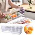 thumbnail image 2 of Tkrady Salad Crisper, Produce Crisper, Large Vegetable and Fruit Crisper, Refrigerator Organizer Compartment Lid Removable Chilled Salad Crisper Salad Crisper, 2 of 6