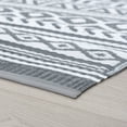 thumbnail image 5 of 4x6 Waterproof, Reversible Plastic Straw Outdoor Rugs for Patios | Also for Camping, RV, Deck, Porch, Balcony, Camp, Patio | Gray, Stripe | Size: 3'9'' x 5'11'', 5 of 7