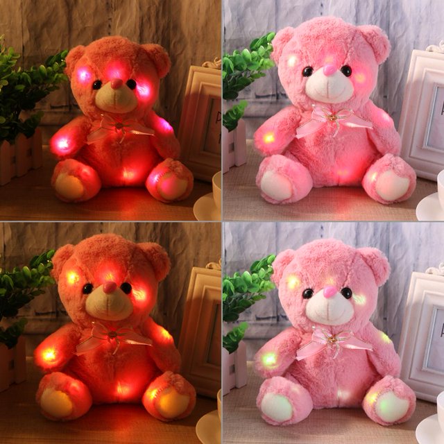 Grabación de sonido colorido oso luminoso peluche juguete niños regalo(8) Sywqhk libre de BPA