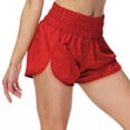 thumbnail image 6 of Tumotour Yoga Shorts For Women Half Shorts Solid Color Casual Pants Elastic High Waist Thin Hot ts Running Workout Gym Shorts, 6 of 9