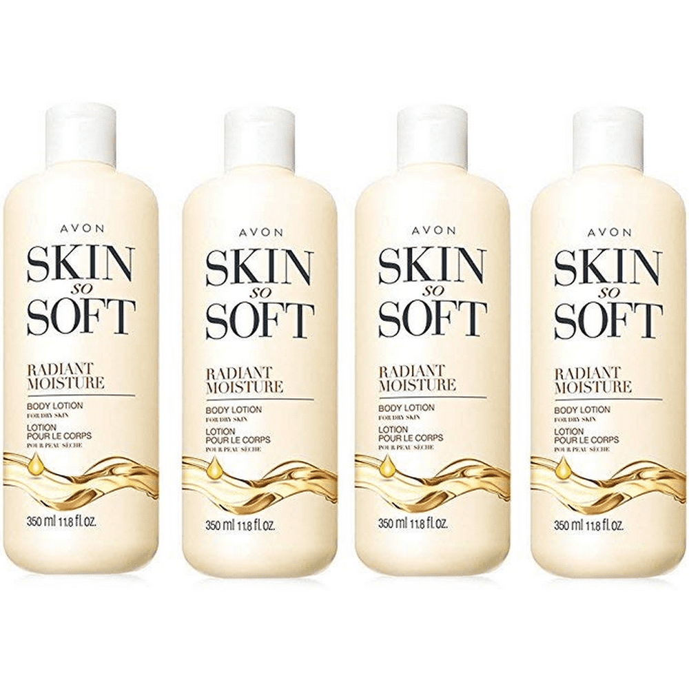 Avon Skin So Soft Radiant Moisture Body Lotion 11.8 fl. oz. Set of 4