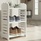 thumbnail image 4 of Zapatero Estrecho de 3 Niveles | Zapatero Compacto y Compacto de Pvc Blanco, Madera y Plástico | Almacenamiento Abierto Impermeable para Entrada, Baño y Pasillo | Estante Organizador de Zapatos Multi, 4 of 6