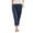 Navy, variant on Women Cotton Pocket Cropped Straight Leg Crop Pants Ladies Casual Long Loose Pant Slacks Cozy Daily Female Bottoms Navy 3XL