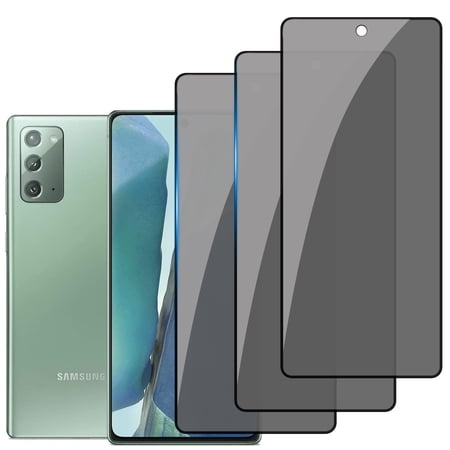 3-PACK Privacy Screen Protector Compatible with Samsung Galaxy Note 20, Anti Spy Black Tempered Glass Protective Film for Samsung Note 20 [Easy Installation] [Bubble Free] [Case Friendly]