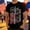 Black, variant on USA Flag 4th of July Men's Summer Top Patriotic Design Crew Neck Short Sleeve Daily Wear Casual Tee