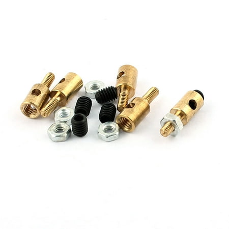 - 5 Pcs 4 x 2.1 x 11mm Copper Linkage Stoppers PRC Push Rod Keepers w Screws