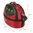 thumbnail image 3 of SUSSEXHOME Pets Small Pet Carrier for Small Dogs and Cats - Waterproof Pet Travel Bag with Clear Window - Adjustable Strap Pet Carrier for Cat Travel Bag - 15.7 x 17.3 x 11.8 Inch - Burgundy, 3 of 8