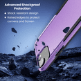 thumbnail image 5 of Entronix Heavy Duty Sleek Case for iPhone 16e, Shockproof AntiDrop Hybrid Protection, Purple, 5 of 5