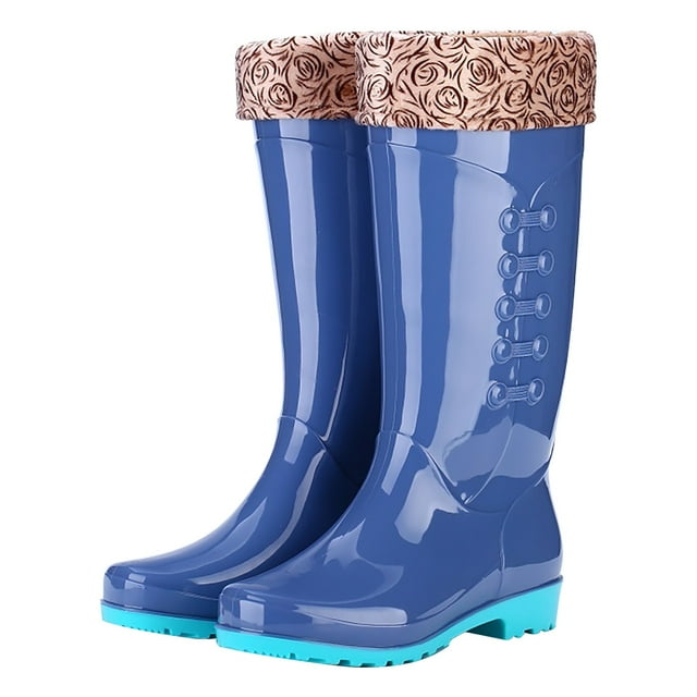 DPTALR Adult High-top Non-slip And Rain Boots With Velvet And Wear-resistant