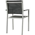 thumbnail image 3 of Modway Shore Outdoor Patio Aluminum Dining Chair in Silver Black, 3 of 4