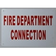 thumbnail image 2 of Fire Department Connection Sign Sign (White, Reflective !!, Aluminium, Size 7X10) (ref-2201), 2 of 2