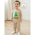 thumbnail image 5 of BemeyourBBs Baby Twins Christmas Outfits Tree Print Jumpsuit with Hat Set, 5 of 9