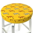 thumbnail image 3 of Bingfone Leopard Print Padded Round Bar Stool Cover Cushion with Elastic Fabric Round Chair Seat - Leopard Print, 3 of 7