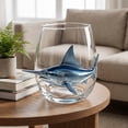 thumbnail image 5 of Artisanal sea creature Glassware, 2D Stemless Wine Glasses, Handcrafted Marine Animal Bar Glass for Coastal Home Decor Oceans Lovers (b)3.94 in, 5 of 7