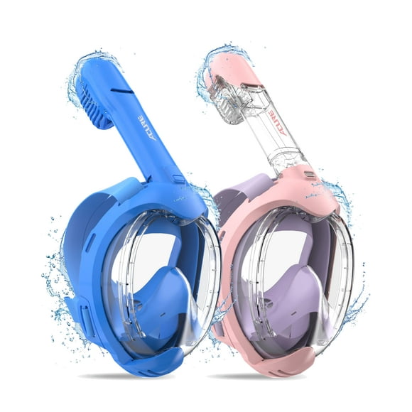 Máscara de Snorkel para Niños ACURE Full Face Antivaho y con Tubería Superior Seco para 3 a 8 Años