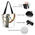 thumbnail image 4 of Salouo Gothic Skeleton With Roses for Shoppers Tote for Women Foldable Handbags with Big Capacity Casual One-Shoulder Shopping Bag Hobo Bags Fit for Office/Shopping/Park, 4 of 6