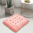 thumbnail image 6 of figatia Biscuit Shape Cushion Biscuit Pillow Butt Cushion Soft Comfortable Modern Throw Pillow Chair Pad for Bar Tatami Office Chair Gift Square, 6 of 8