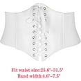 thumbnail image 2 of PIKADINGNIS Women Elastic Wide Band Tied Waspie Corset Waist Cincher Belt,Black, 2 of 5