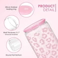 thumbnail image 4 of Vaso para beber SANDJEST, botella de vidrio con diseño de leopardo rosa de 470 ml, 4 of 8