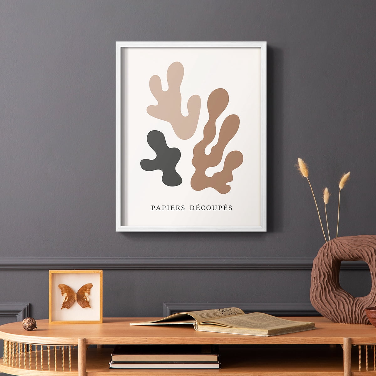 Matisse CDIV in White Solid Wood Framed Print No Nail Hanging