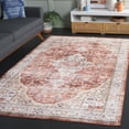 thumbnail image 3 of SAFAVIEH Santa Monica Celinda Medallion Polyester Area Rug, Rust/Gold, 3' x 5', 3 of 13