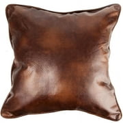 Hiend Accents  Homemax Imports Brown Faux Leather Euro Sham