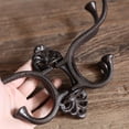 thumbnail image 5 of NWOKYZGH 1Pc Creative Antique Decorative Cast Iron Multi Hook Wall Hanger with 6 Hooks, Black, 5 of 7
