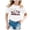 White, variant on LRen Girl Tops Size 10-12 Girl Letter Print Crew Neck Funny Short Sleeve Basic Tees Kid Girl Cute Summer Tee Kids Cute Pleated Blouse