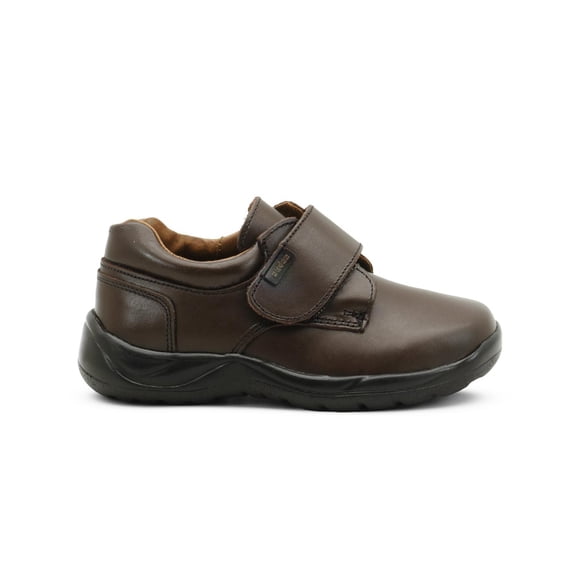 Zapato Escolar Para Niño Audaz Soporte Arco Café 100% Piel cafe 16.5