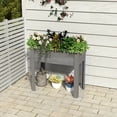 thumbnail image 3 of Jopath Grey Raised Garden Bed with Legs, Elevated Wooden Planter Box for Outdoor Plants Flowers Fruits Vegetable Herb Growing(31"x31"x16"), 3 of 9
