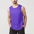 thumbnail image 2 of NOLDARES Men's Tank Tops Loose Fit Sleeveless Workout Muscle Shirt Athletic Bodybuilding Gym Tee Shirts Summer Vacation(Purple,M), 2 of 7