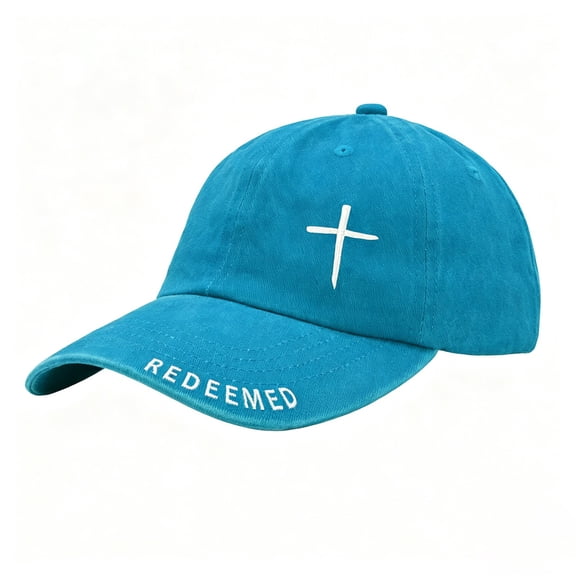 EliteGoogv Unisex Cross Baseball Cap Vintage Washed Adjustable Dad Hat Christian Hat for Men Women