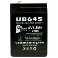 thumbnail image 2 of Nite Lite NL640 Battery Replacement - UB645 Universal Sealed Lead Acid Battery (6V, 4.5Ah, 4500mAh, F1 Terminal, AGM, SLA) - Includes TWO F1 to F2 Terminal Adapters, 2 of 4